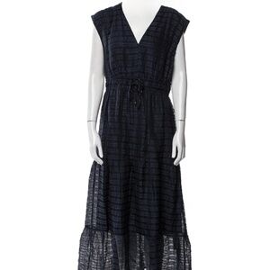 Designer V-Neck Long Dress